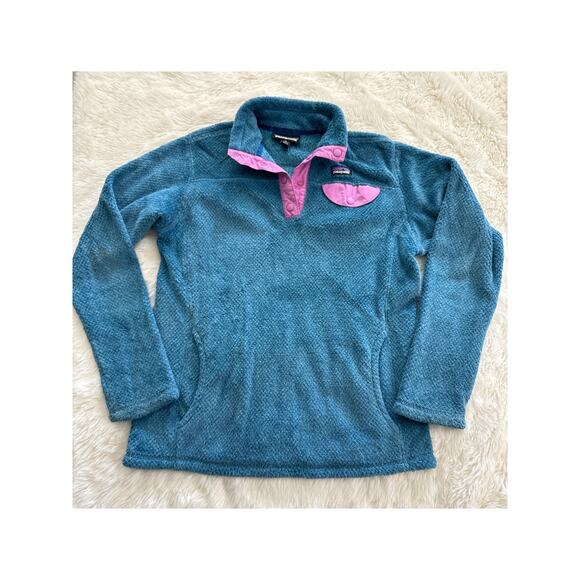 Girl's Patagonia Re Tool Snap T Fleece Jacket Sweater Sz 14 XL